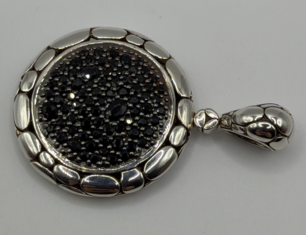 John Hardy Sterling Black Sapphire Kali Lavafire Pendant