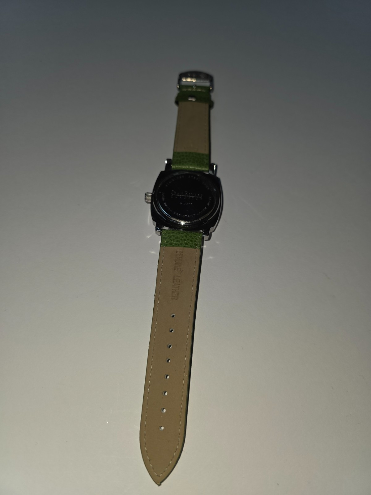 Joan Rivers Classics V377 Watch Leather Wristwatch stainless steel green yellow