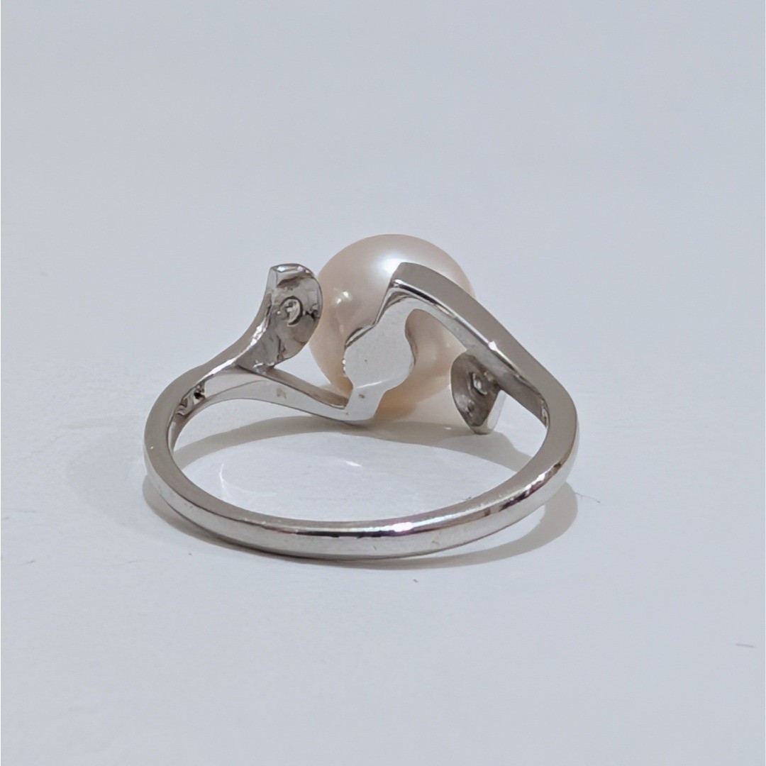 Mikimoto 8.4mm Akoya Cultured Pearl Ring Pt900 Platinum US Size 5.75 Japan