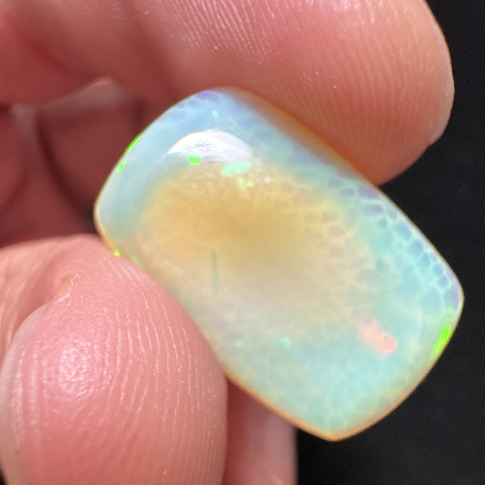 Ethiopian Honeycomb Opal Cabochon Loose Gemstone 18.9cts