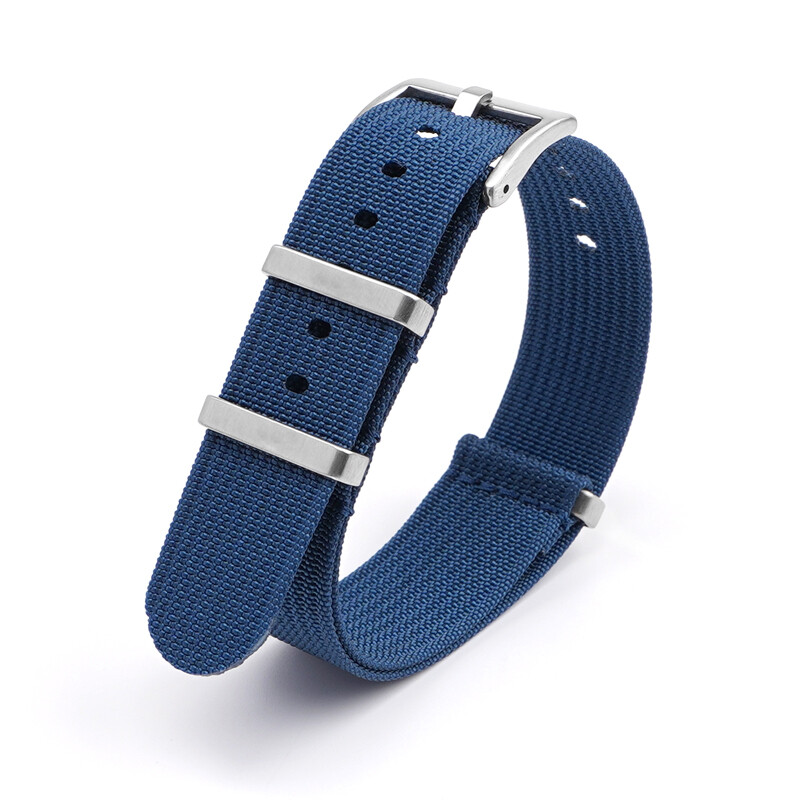 20mm Sport Bracelet Watch Strap Retro One-Piece Long Watchband Weave Nylon Bands