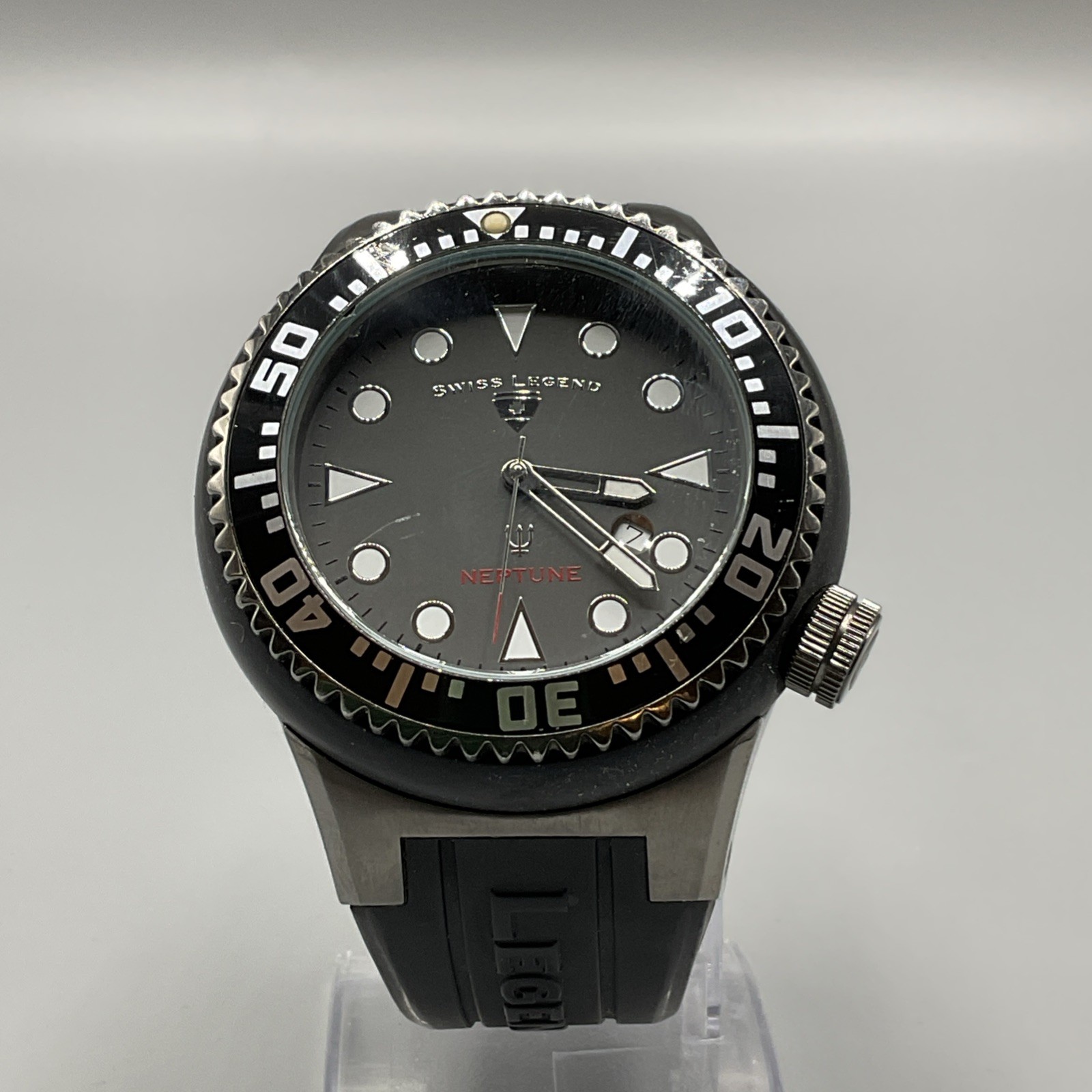 Swiss Legend Men’s Neptune Black dial Quartz watch 52mm