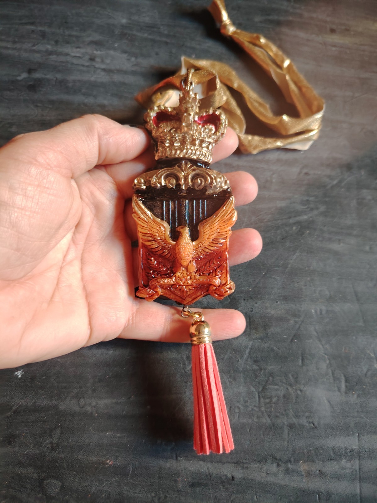 Royal Crown Eagle Pendant Bird Spirit Companion Talisman Necklace Magic Jewelry