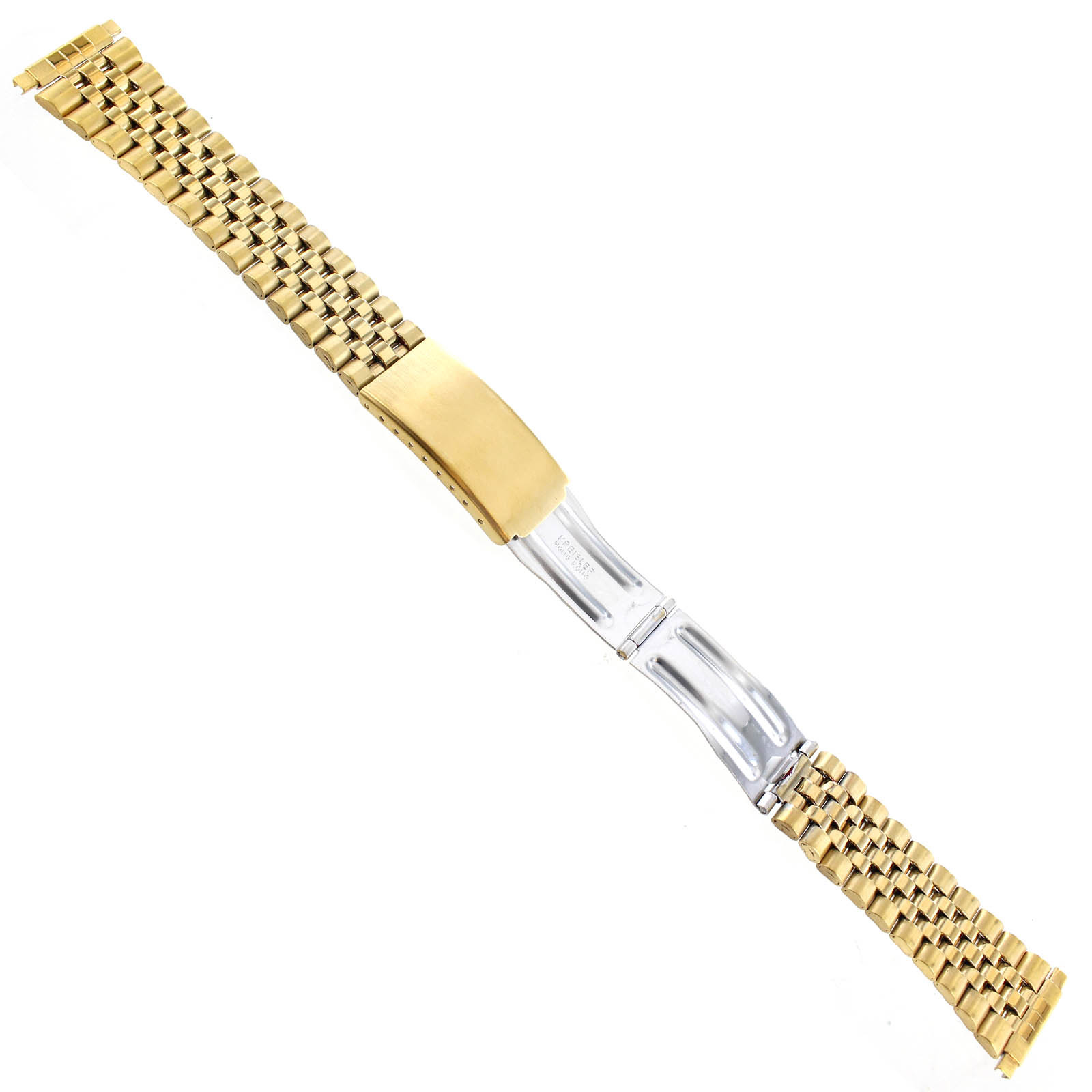 16-22mm Kreisler Center Clasp Gold Tone Non Allergy Stainless Watch Band 402Y