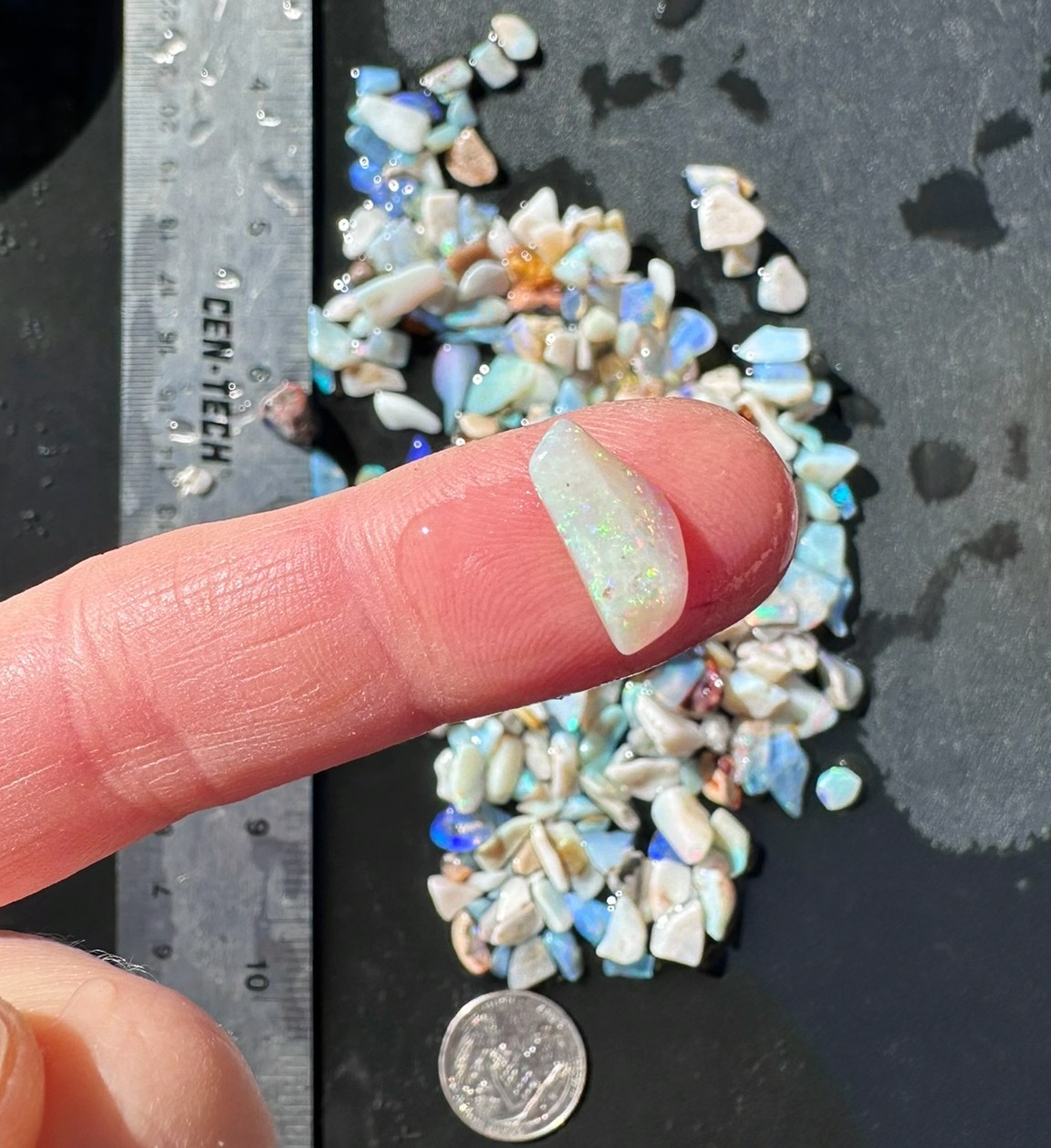 COLOR GUARANTEE Random Lot of 50 ct Tumbled Australian Opal Rough Crystal Opal