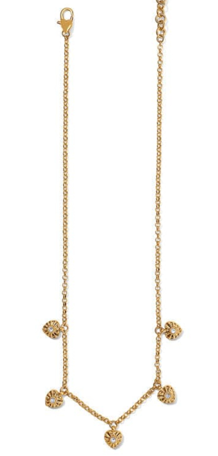 Brighton Esprit Heart Station Necklace STYLE JM7363 Color Gold $78 NWT