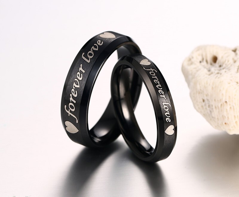 316L US Couple Ring Men/Women Forever Love Stainless Steel Wedding Engagement