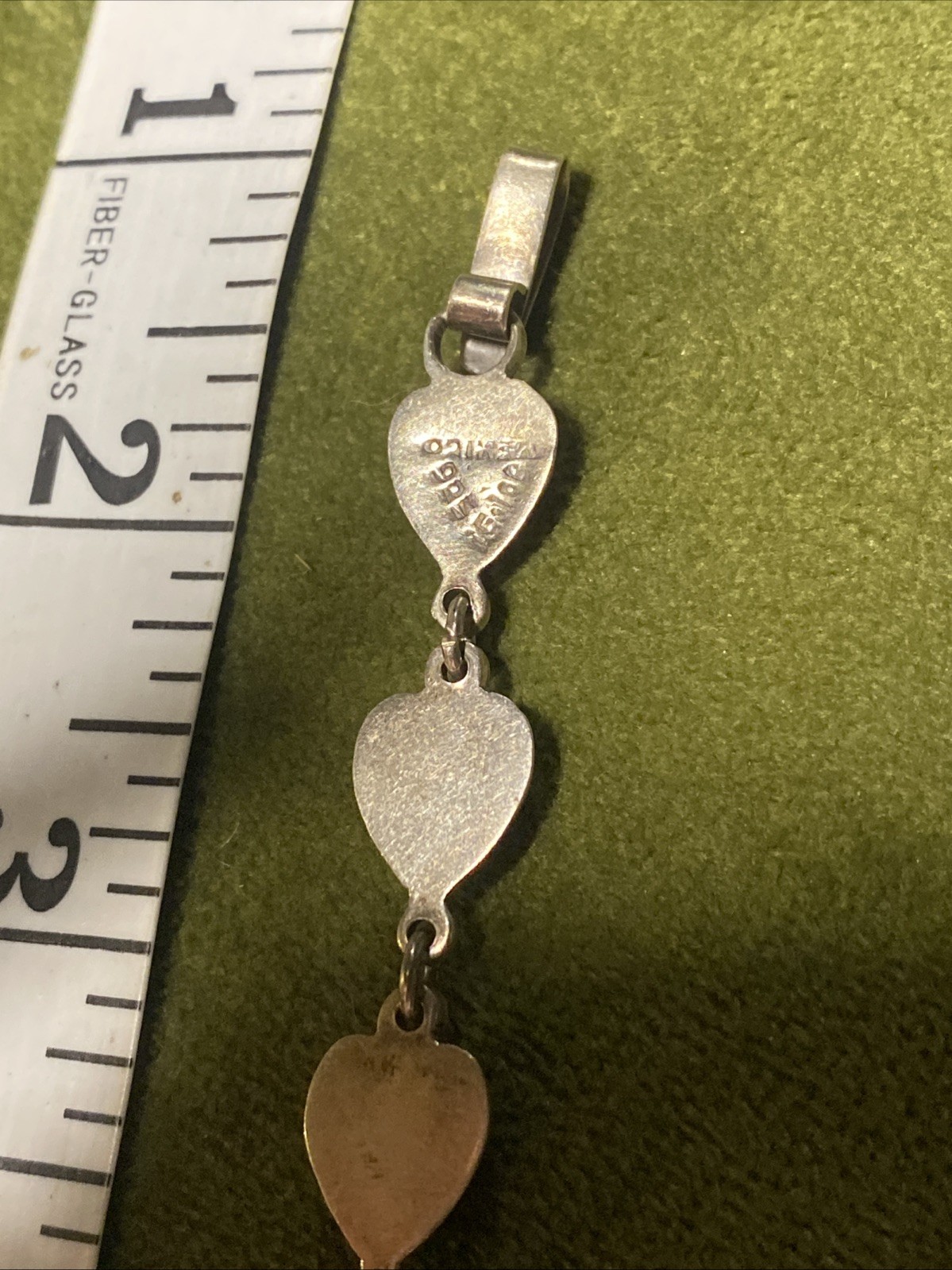 Vintage Taxco sterling Classic Seven Puffy Hearts 7.25″ Bracelet Mexico Silver