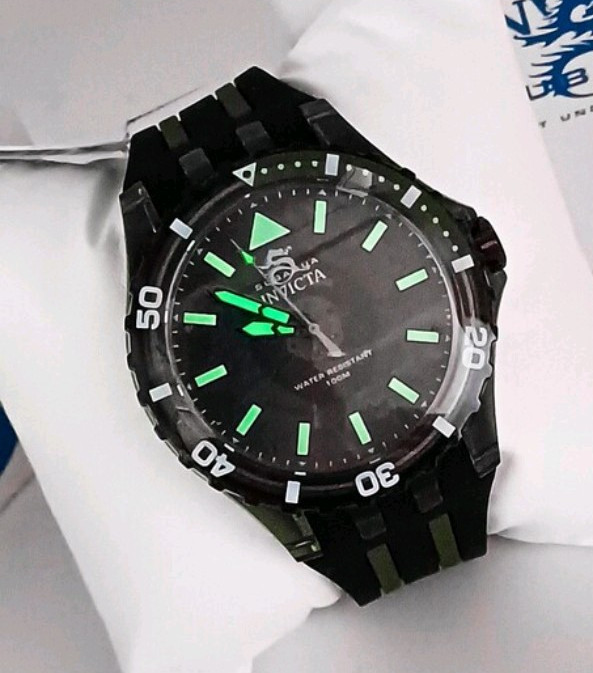 New Flame Infused Crystal Pro Dive Luminescent 100M 44MM SubAqua SportsWatch