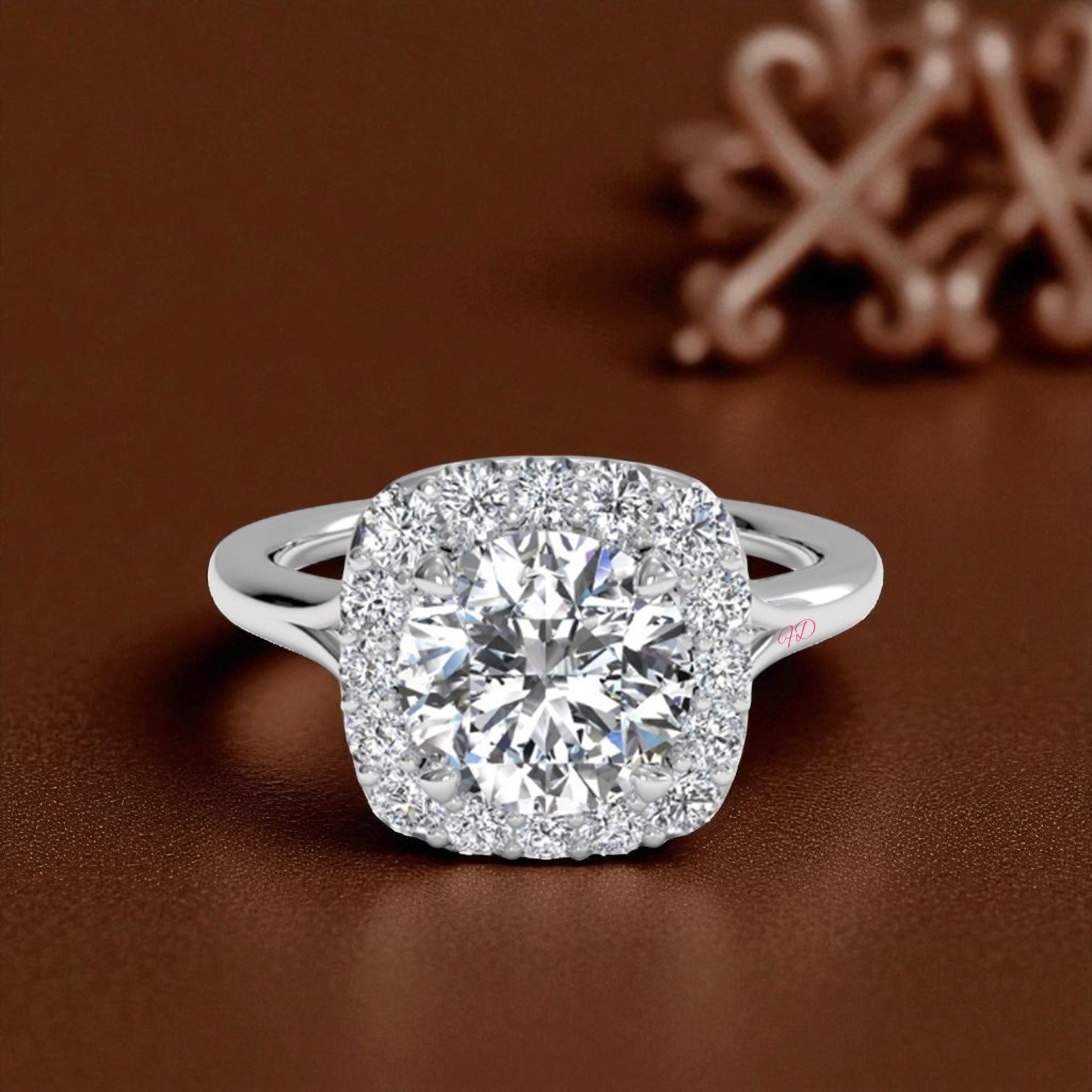 Round Cut Diamond Ring 14k White Gold 1.25 Ct IGI Lab Grown size 6 7 Engagement