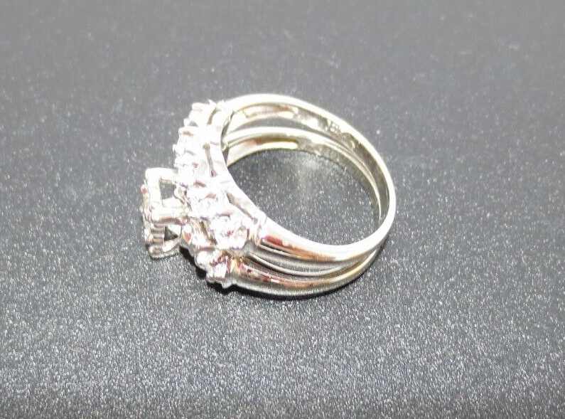 14K WG ROUND DIAMOND BRIDAL SET .25 tcw SZ 5 (A18305-1, 4.90 grams)