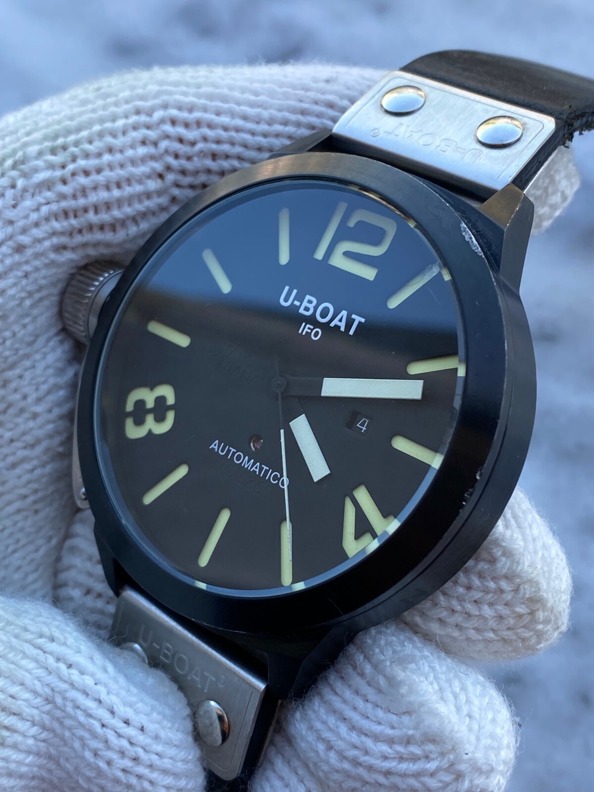 U Boat Automatic Watch Italo Fontana Mens 52mm Black No.5356
