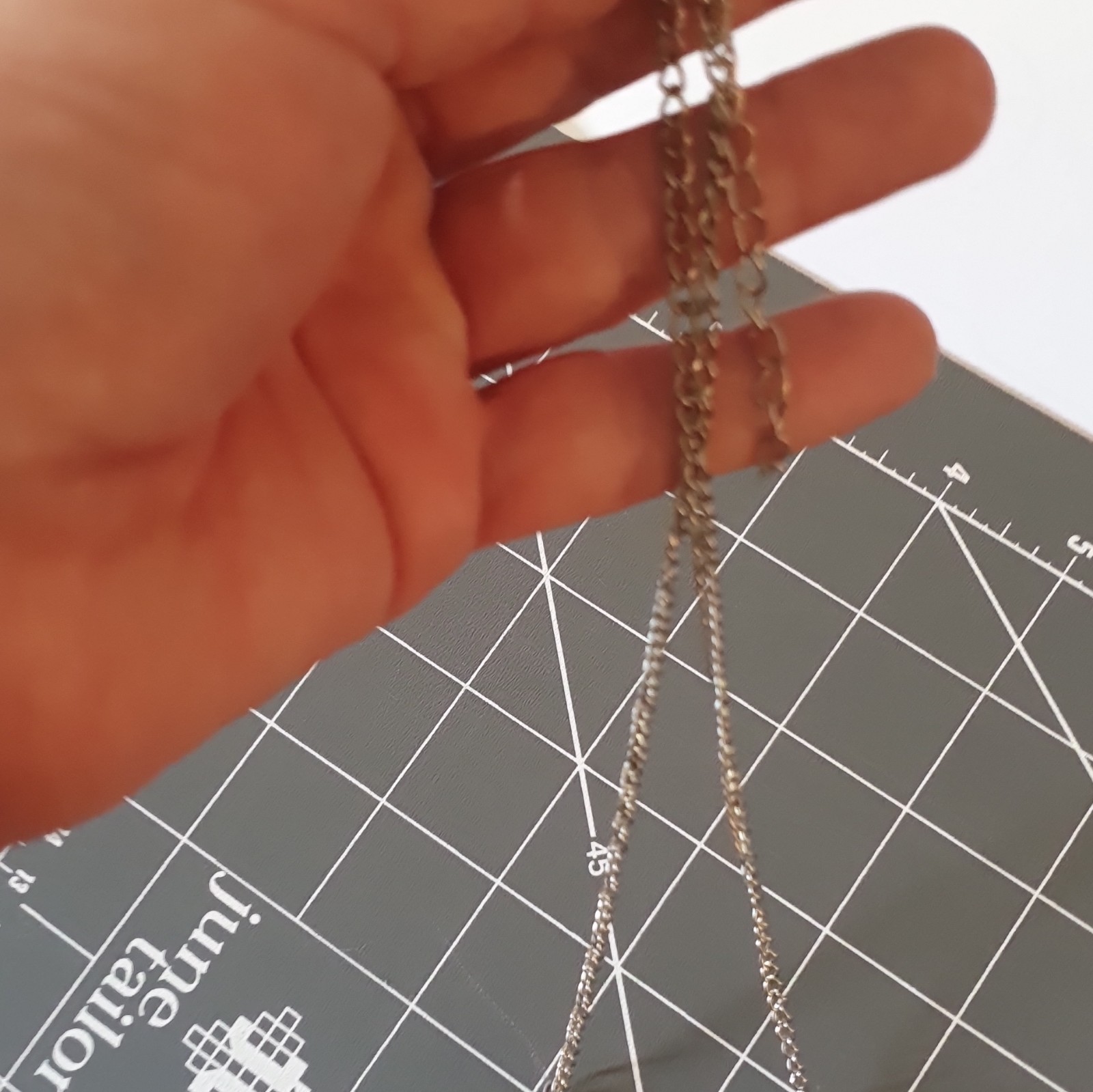 Silver Tone Layered Cable Chain Necklace Faux Pearl Beads Flower Pendant Lobster