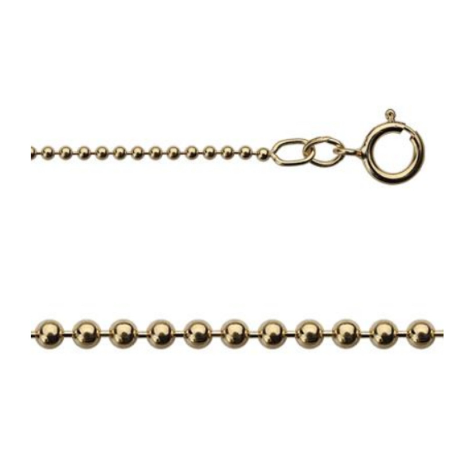 16 Inch 14Kt Gold-Filled Ball Chain, 0.8mm