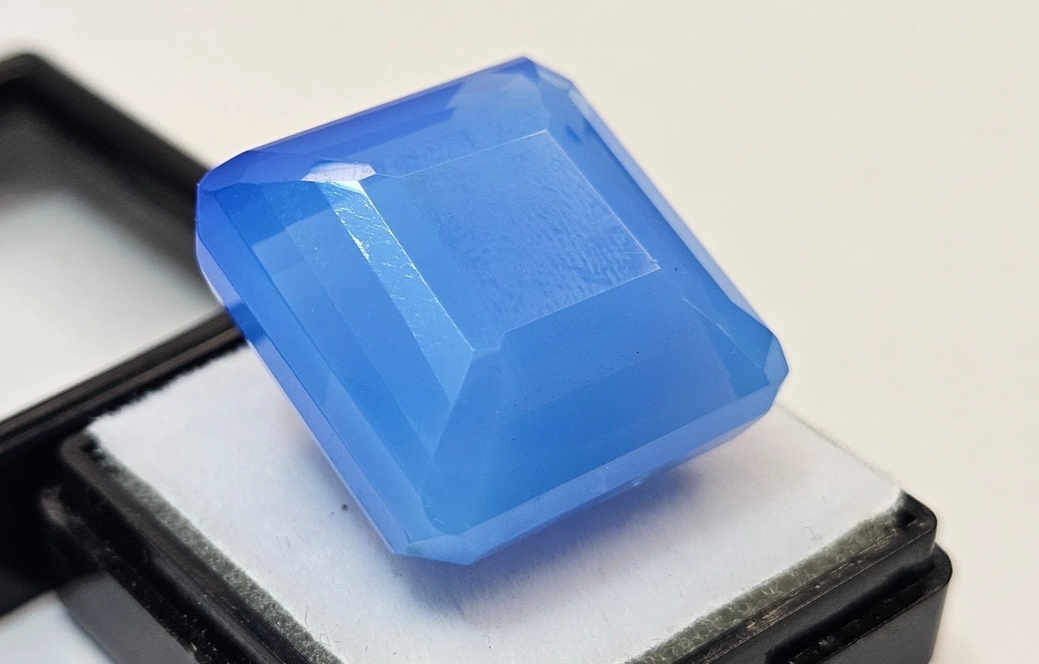Square Cut Cornflower Blue Opal Welo 58-60 Ct Natural Loose Gemstone