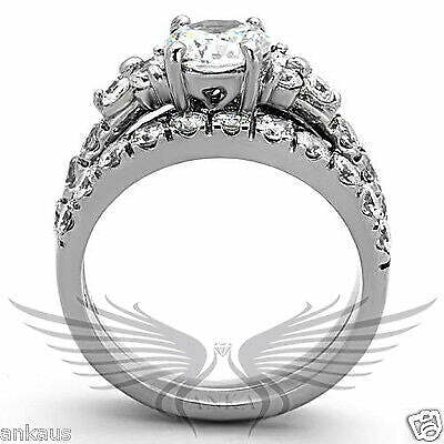 Brilliant 1.25Ct Round Cut Cubic Zircon CZ AAA Wedding Set 5 6 7 8 9 10 Tk1331