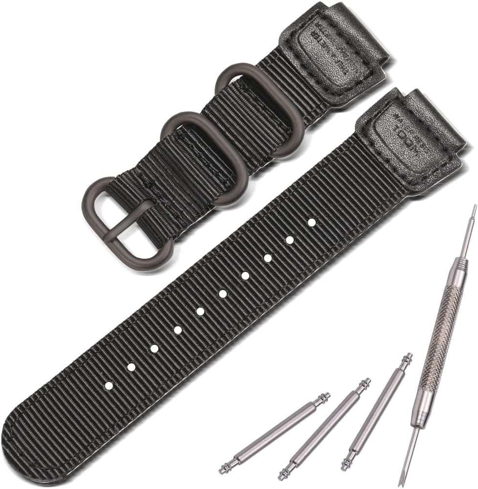 A158WA Nylon Watch Strap Compatible with Casio F108WH A168WA-1 AE1200WH W800HG