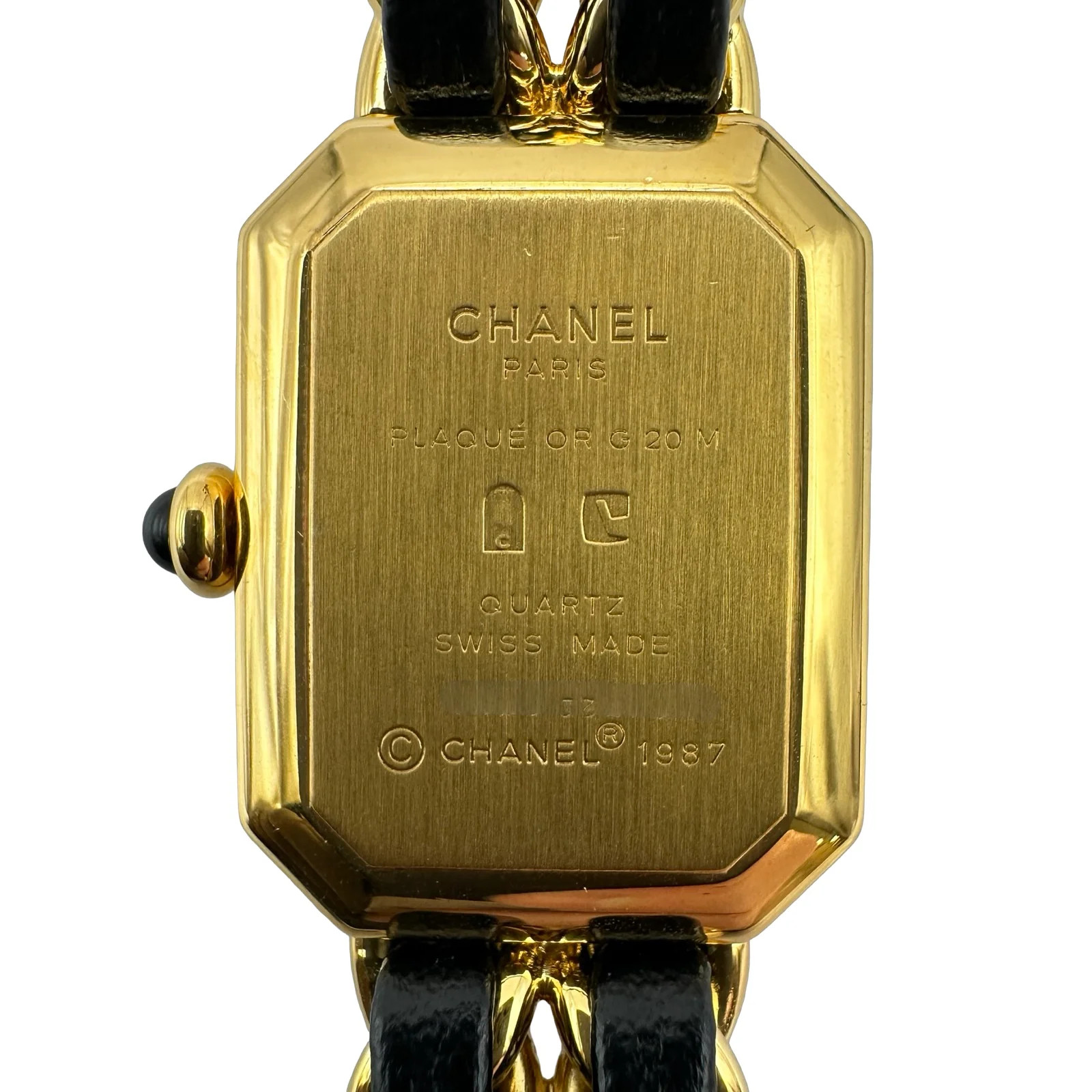 Chanel Première S H0001 20mm Gold Black Dial Quartz Watch OKW2044
