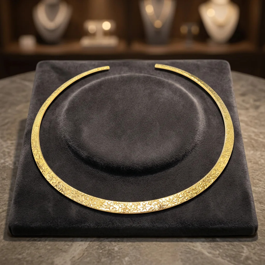 Handmade Brass Hasli Necklace Open Collar Choker Tribal Boho Statement Jewelry