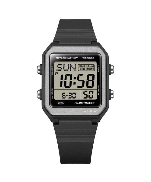 CASIO W-221H-1AJF Digital Watch Black 50M LED 10 Year Battery Japan Brand New
