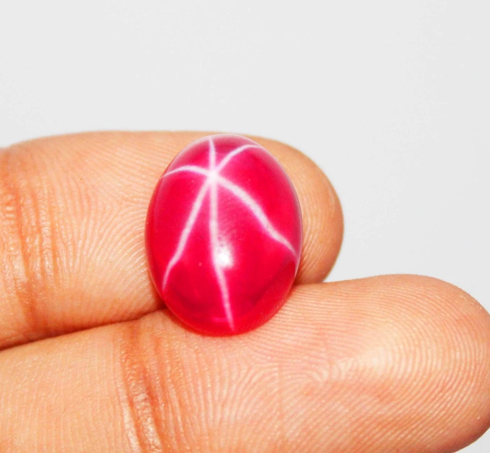 20 Ct Natural Star Ruby Oval Cabochon Red Gemstone Certified Loose