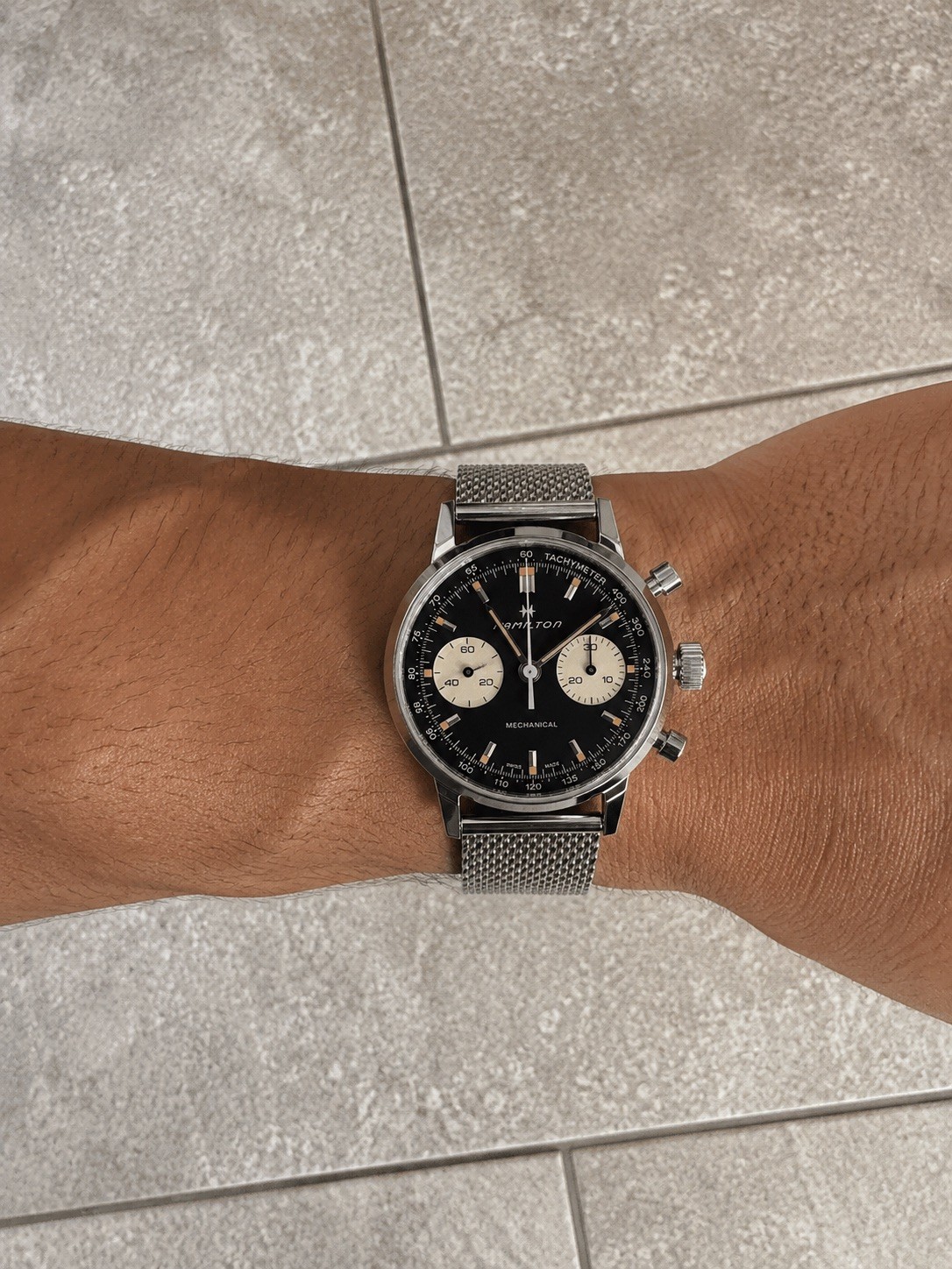 Hamilton Intra-Matic Reverse Panda Chronograph Full Set