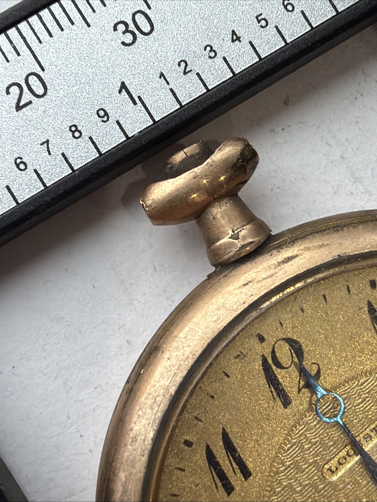 AS87 VTG 10 Years Gold Filled Winding Locust Pocket Watch For Repair Sold As Is