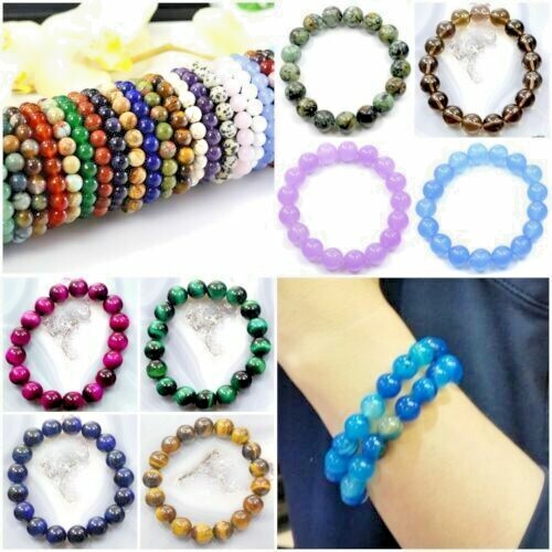 8MM Bead Handmade Natural Gemstone Balance Bracelet Round Healing Beautiful 7.5″