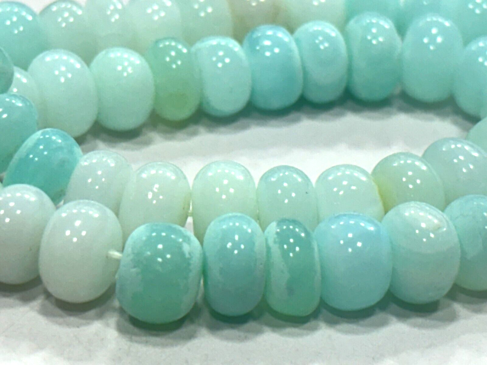 Peruvian Opal Roundelle Smooth 8.5-9 mm Gemstone Beads 16 Inch 1 Strands