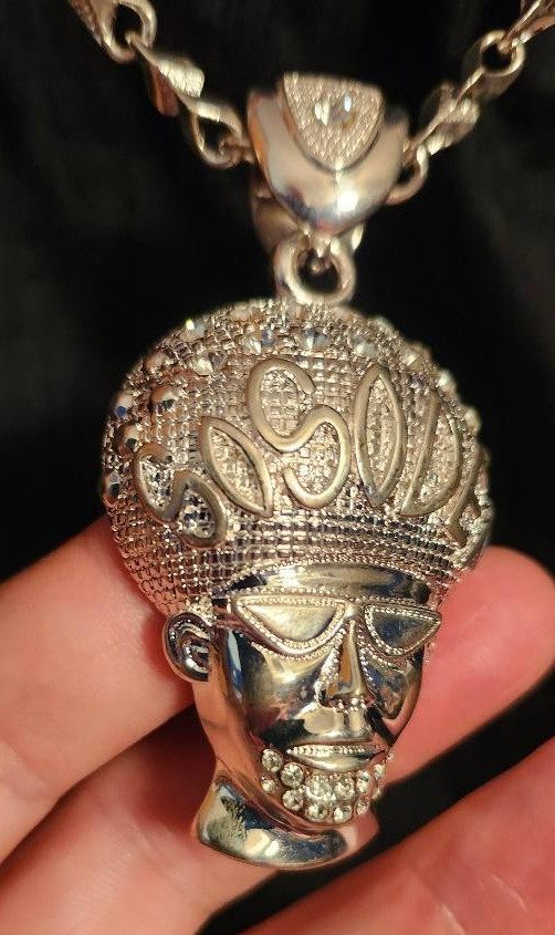 MIP- So So Def Music chrome plated pendant/ matching 30 inch hip hop chain
