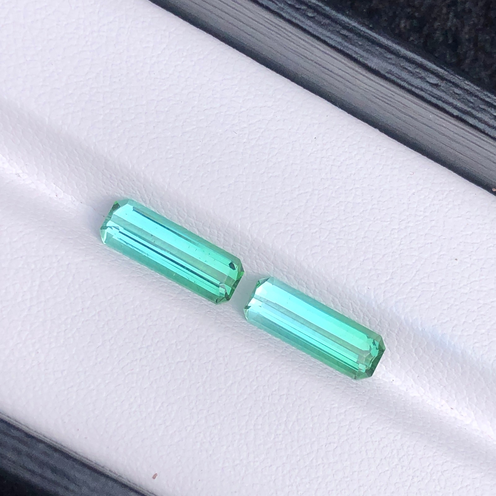 3.35 Carat Natural Pair Of Blue Green Lagoon Tourmaline from Afghanistan