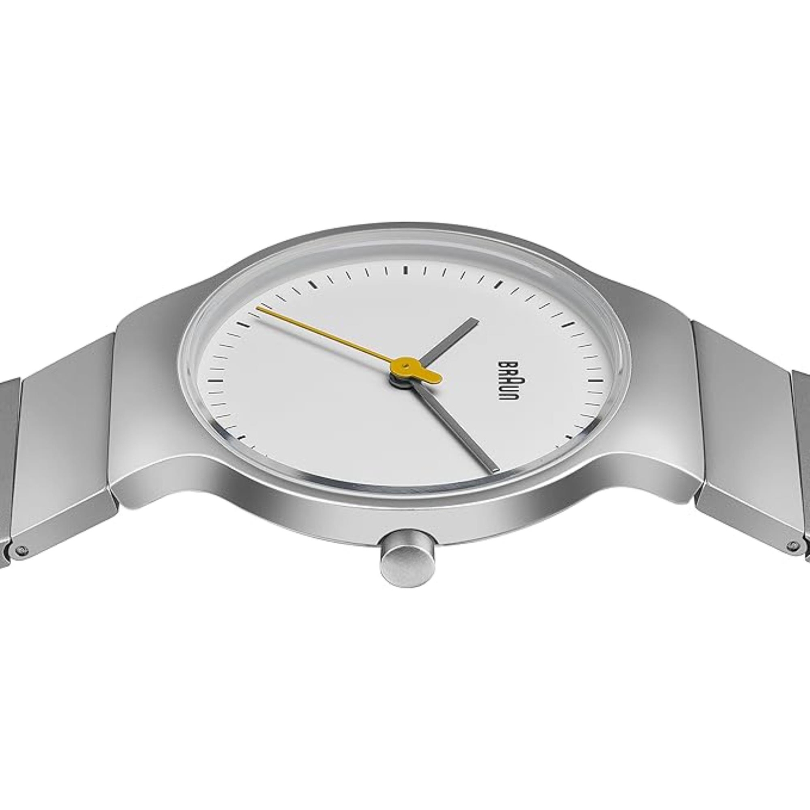 Braun Ladies Slim Watch White Dial Stainless Steel Bracelet BN0211SLBTL