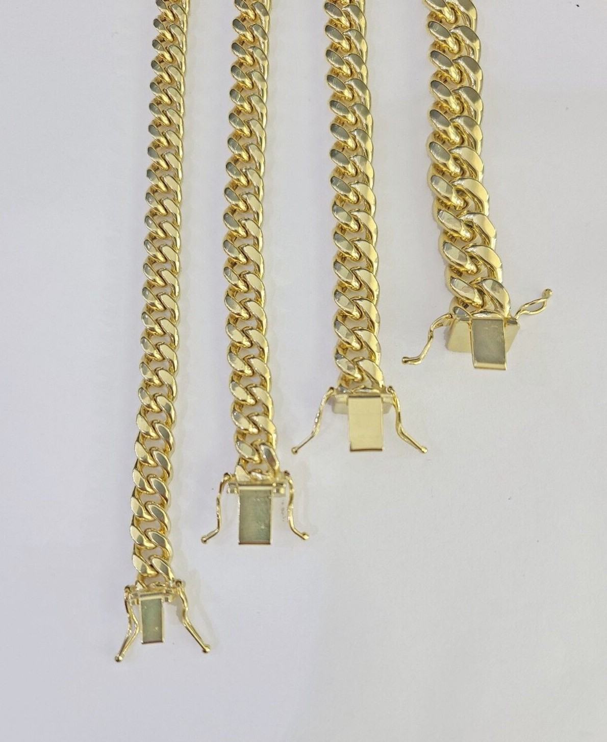 Real 10k Gold Miami Cuban link Bracelet 6mm-9mm 7″-9″ 10kt Yellow Gold