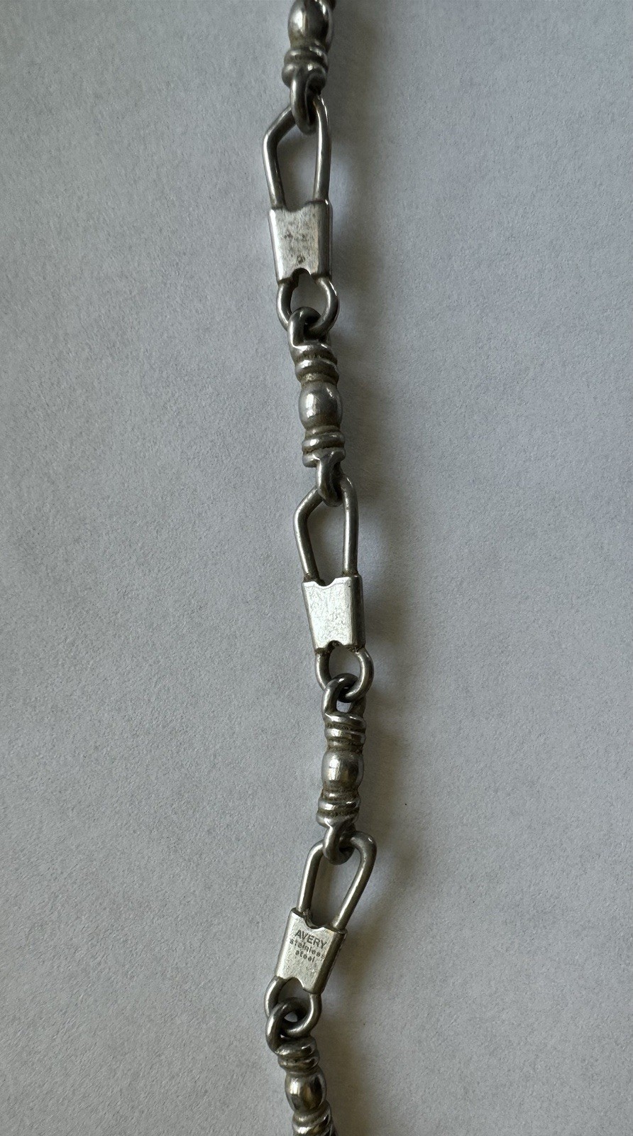 🟢 James Avery STAINLESS STEEL ~ FISHERS OF MEN ~ LINK BRACELET 8″ VINTAGE