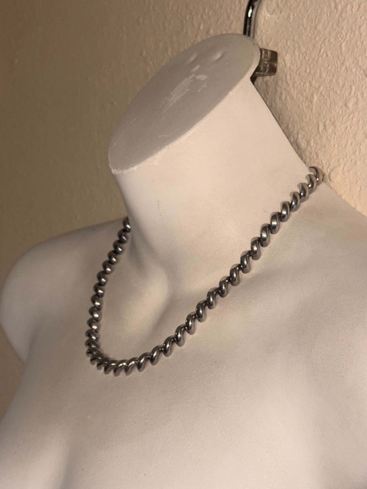 Vintage San Marco 925 Sterling Silver Macaroni Link Chain 19” Necklace 45 Grams