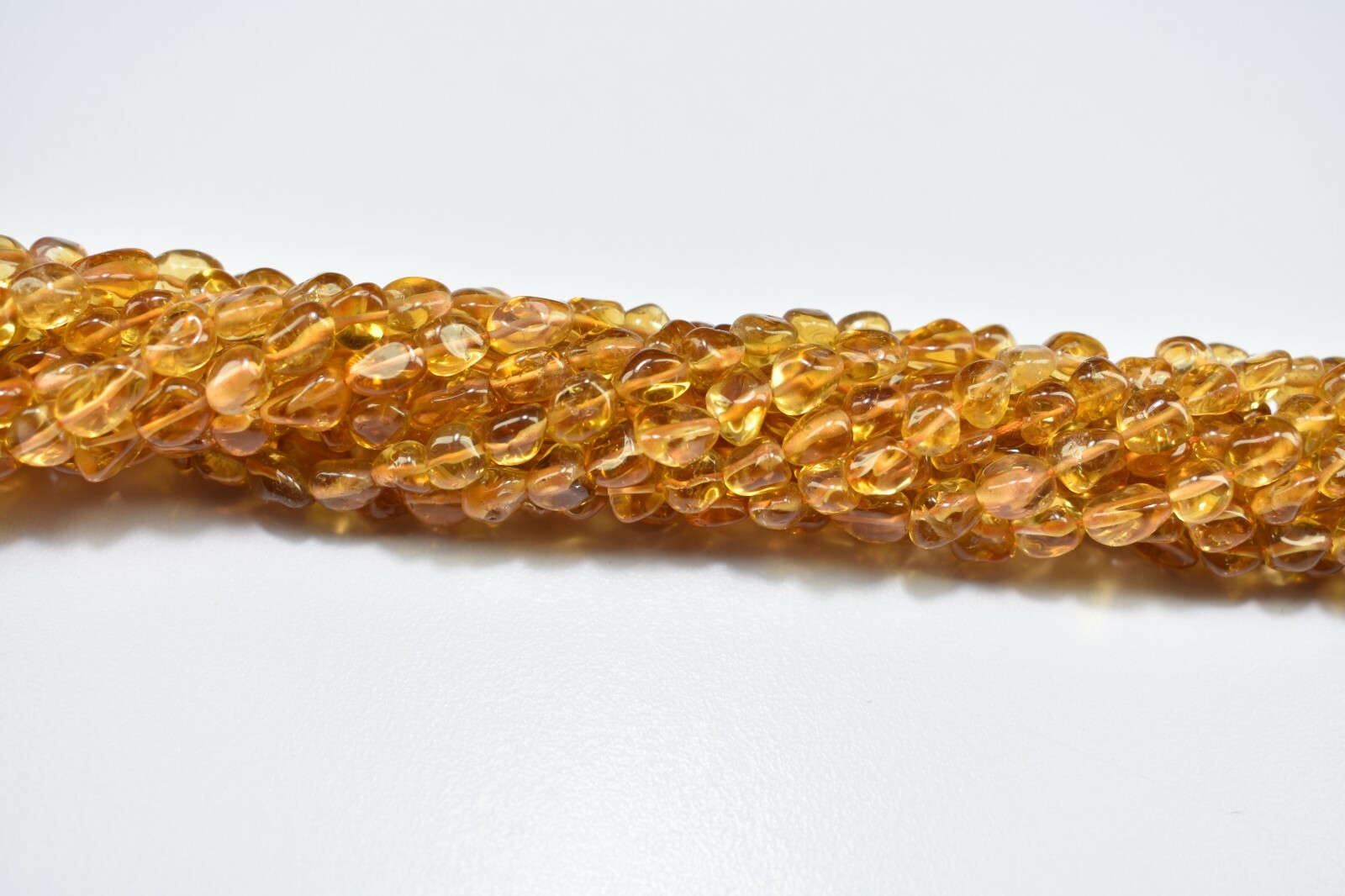 AAA Natural Citrine Smooth Nugget Gemstone Beads 10″ 1 Strand 4.5X5.5-5X7.5mm