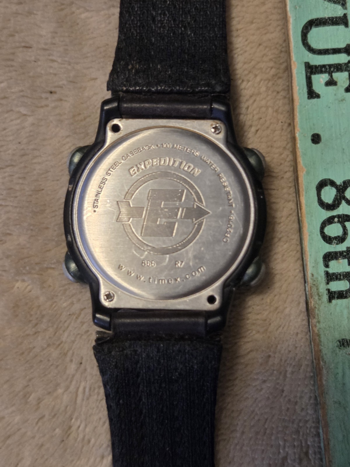 Vintage Timex Expedition 866 Digital Indiglo Watch Leather Band Runs New Battery