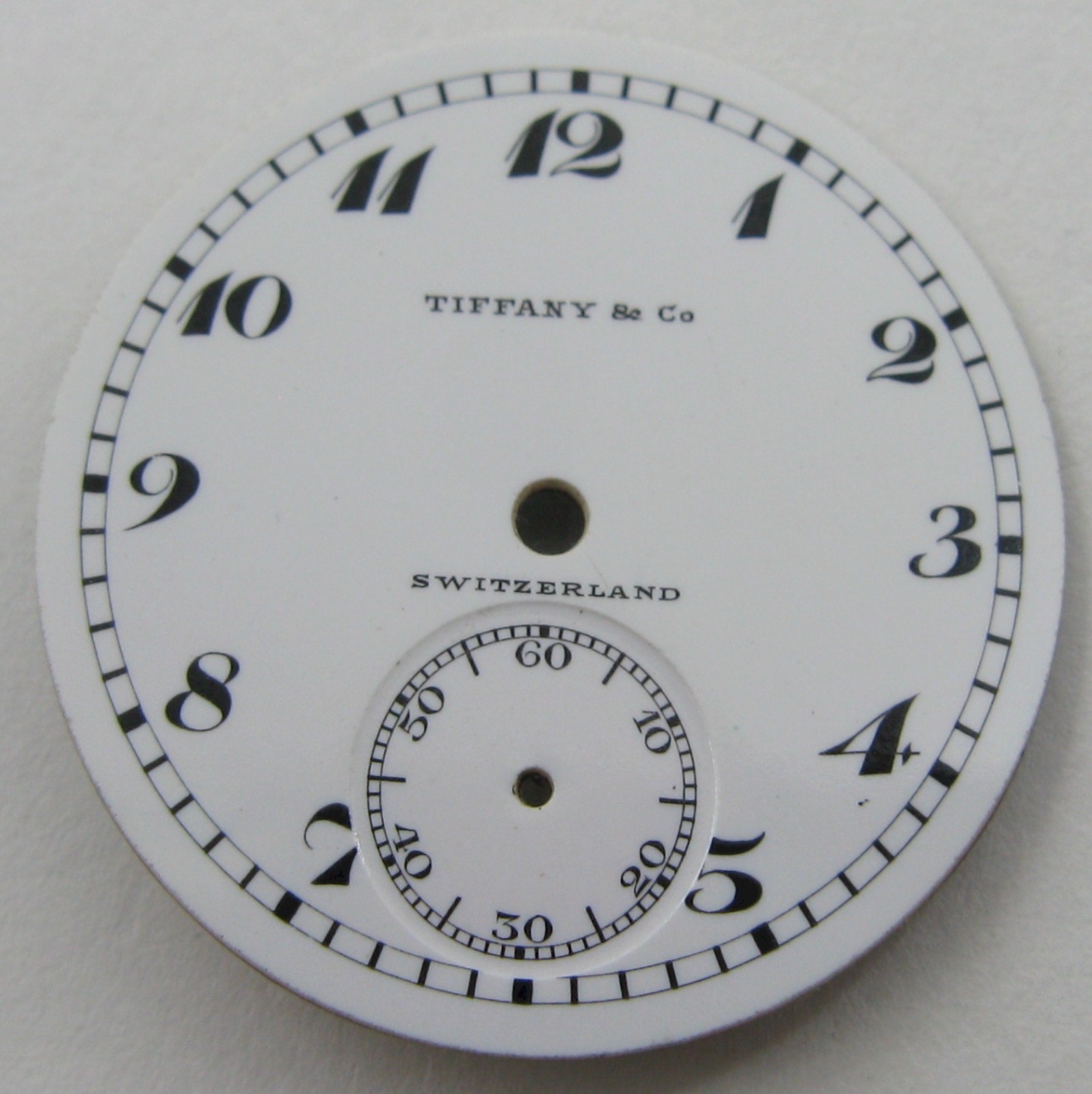 Vintage Porcelain Tiffany & Co. Watch Dial ø 22.9 mm