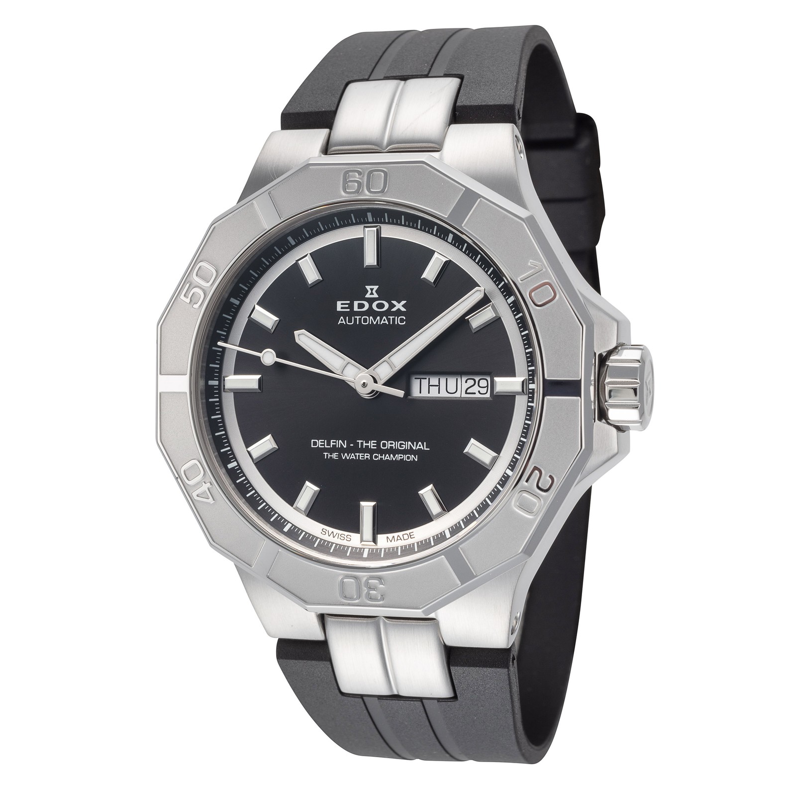 Edox Men’s Delfin The Original 43mm Automatic Watch 88008-3CA-NIN