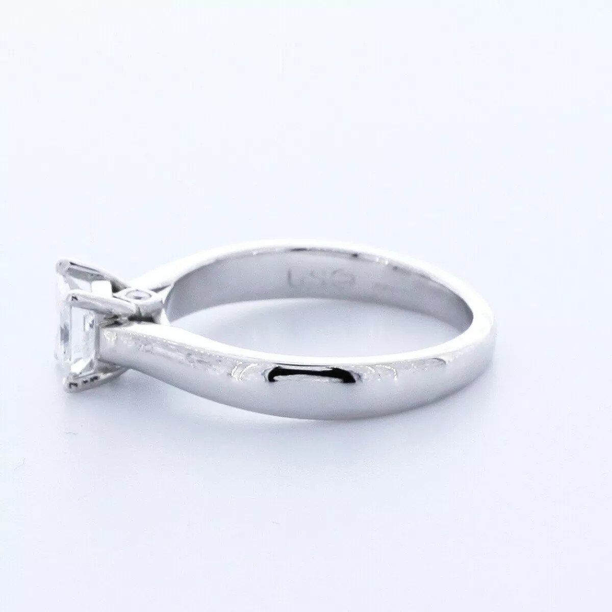 Engagement Ring 14K White Gold Classic 0.75 CT Princess Lab-Grown Diamond E VS1
