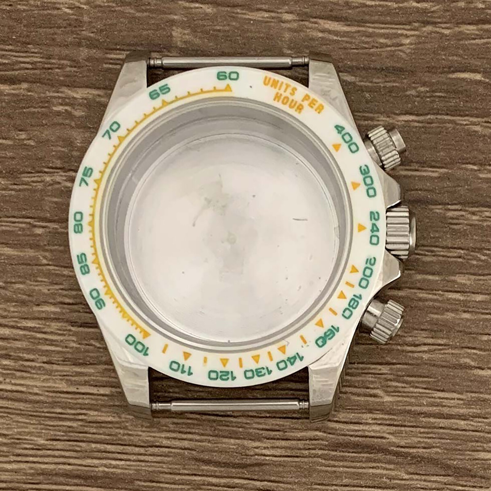 39MM Stainless Sapphire Glass Watch Case for VK63 Quartz Movement 29.5mm Dial