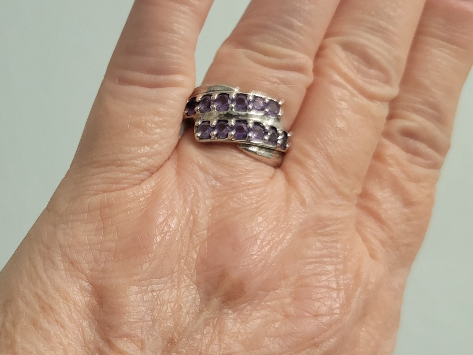 3 Ct Medium Shade Amethyst 925 Sterling Silver Ring Sz 7
