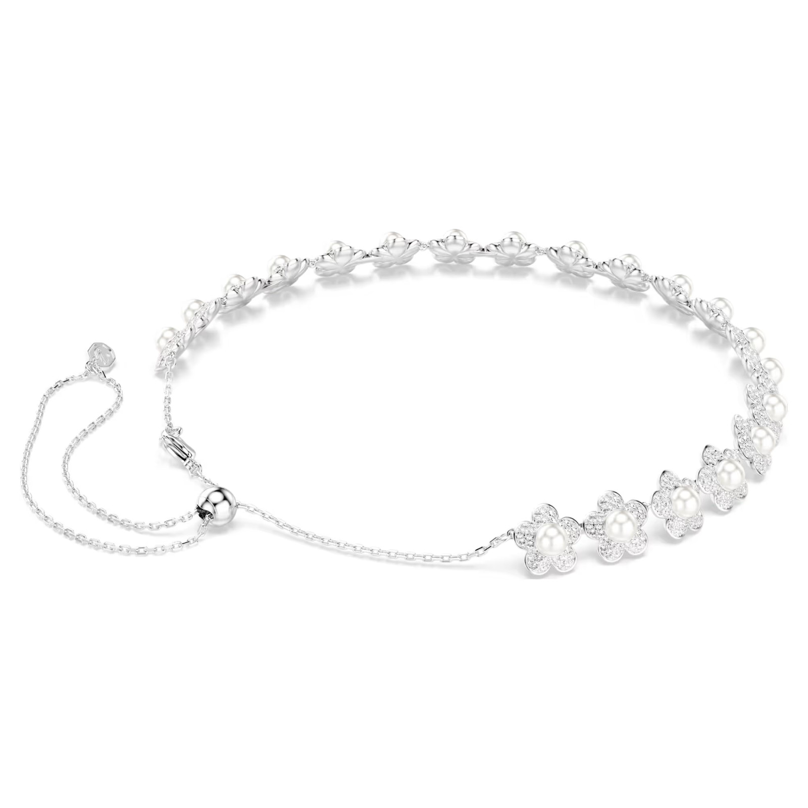 Swarovski Ariana Grande Flower Pearl Choker White Rhodium Free Ship