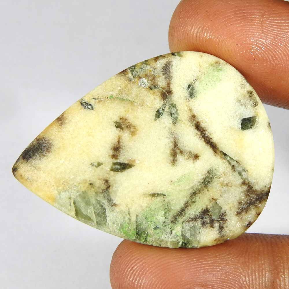 54.10CtsNatural Multi Designer Tourmaline Quartz Pear Cabochon Gemstone