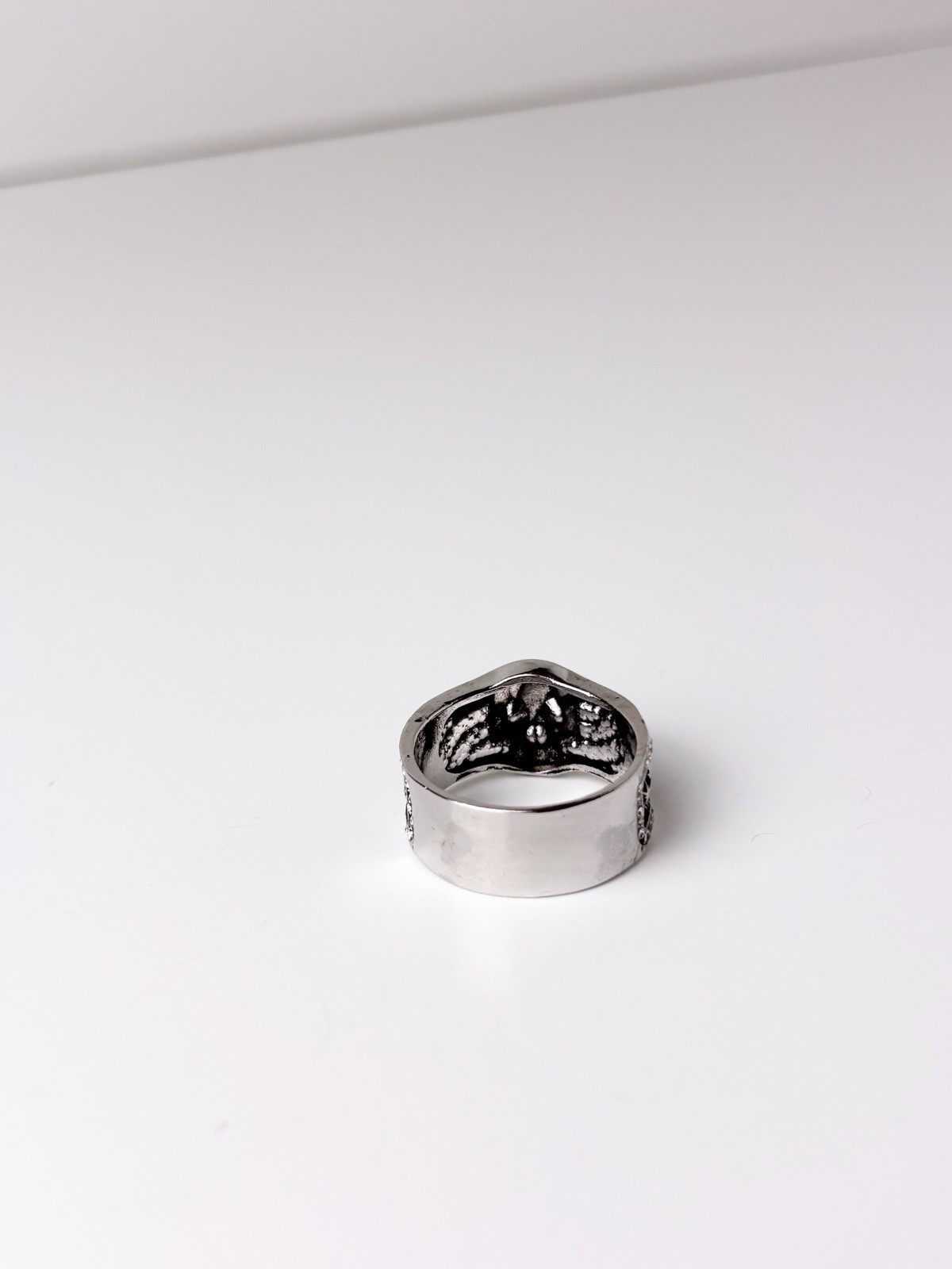Men’s Silver Skull Ring 925 Sterling Silver Liberation Freedom Or Death Size 11