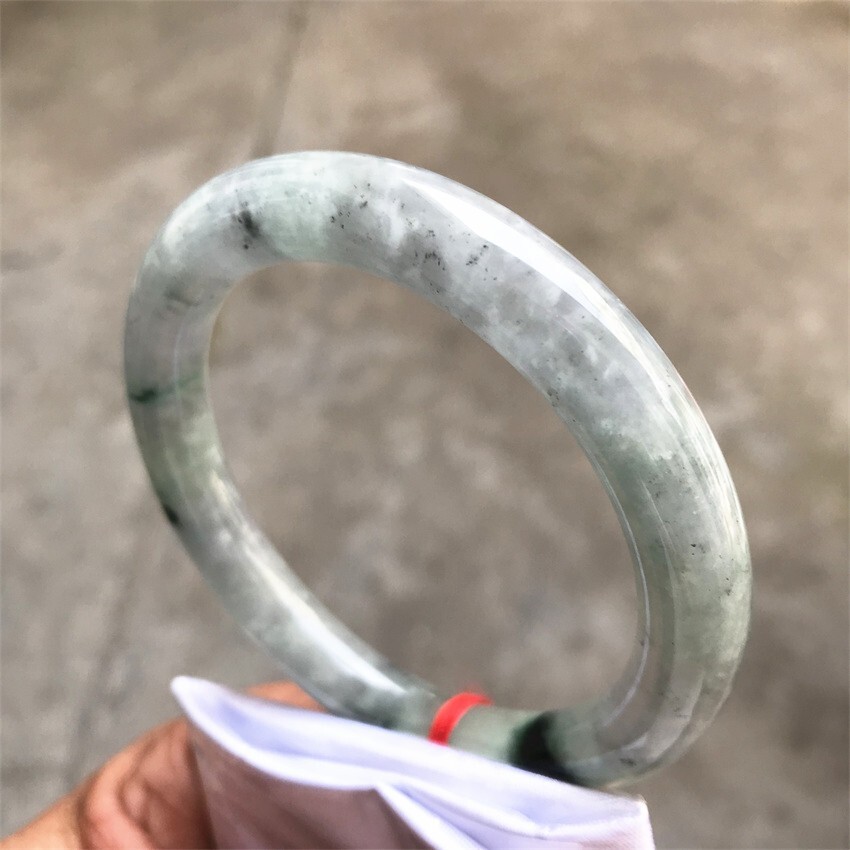 61mm Natural Green Myanmar Jadeite Jade Bracelet Bangle Emerald Jade Bracelet