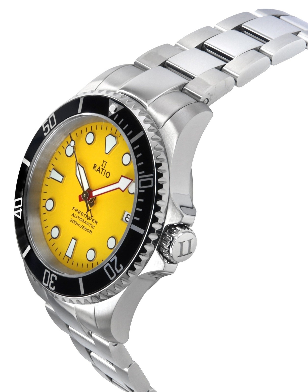 Ratio FreeDiver Yellow Dial Automatic Diver’s 200M Men’s Watch RTF044