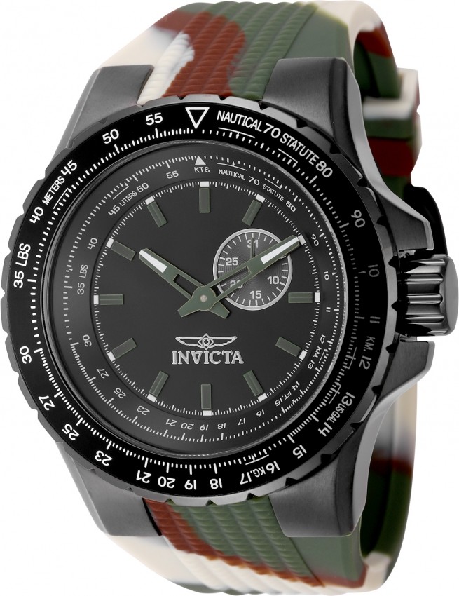 Invicta Aviator Quartz Black Dial Men’s Watch 49730