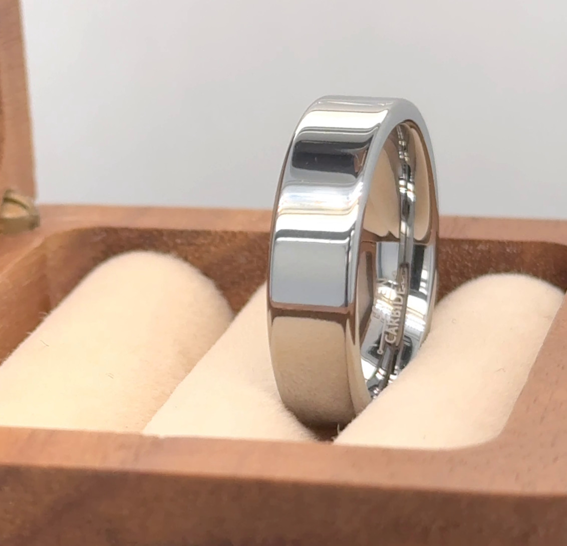 6mm Wide Promise Ring for Men or Women, Anniversary or Birthday Gift for Husband