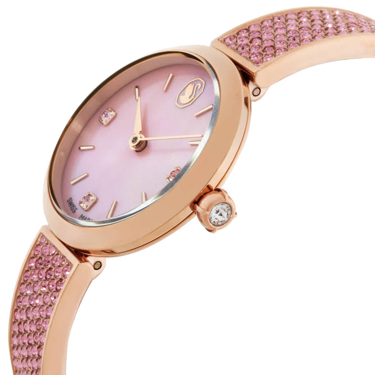 Swarovski Illumina Quartz Pink MOP Dial Ladies Watch 5678756